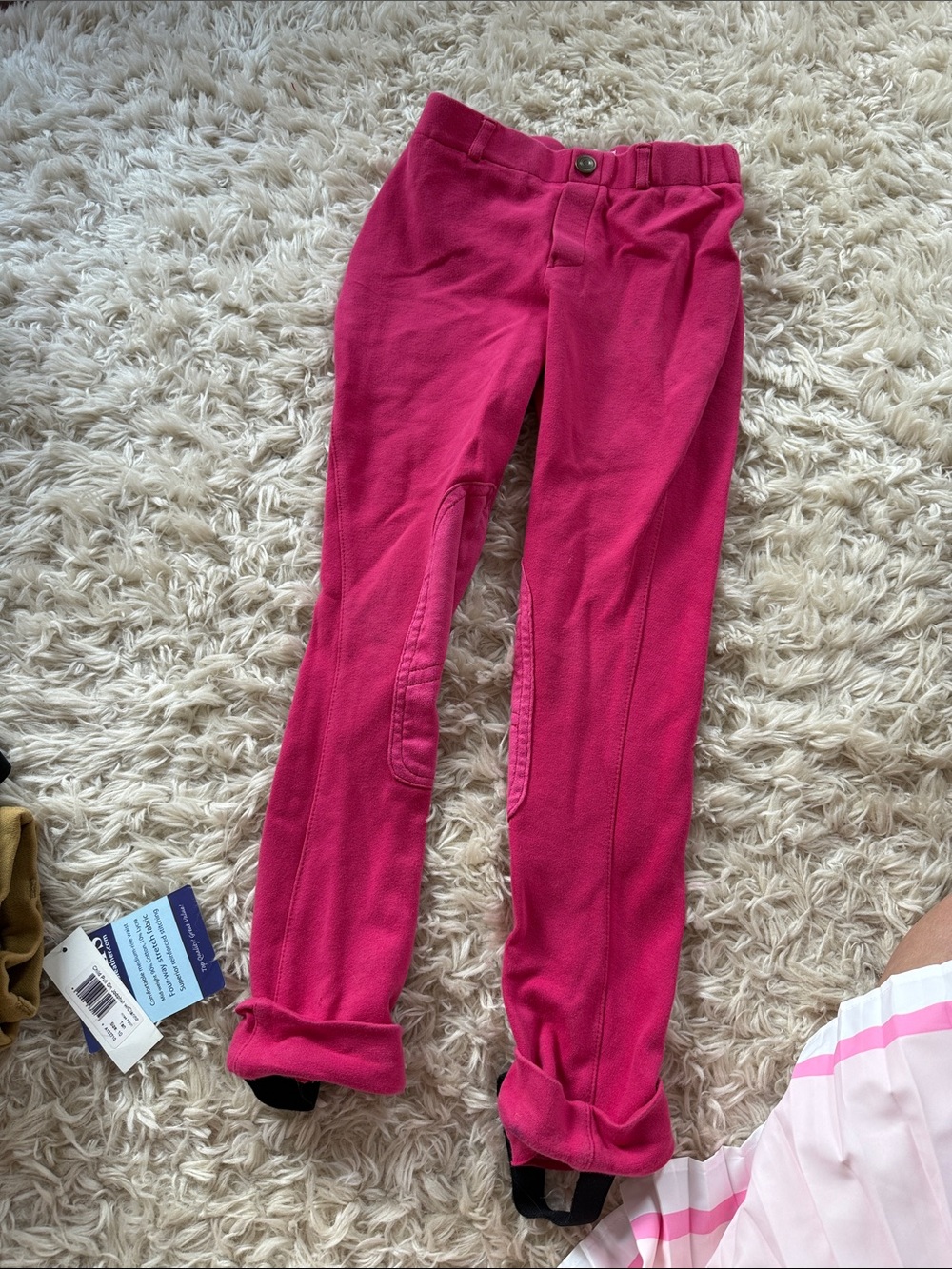 Guc Tuff Rider girls hot pink pull-on riding jodhpurs